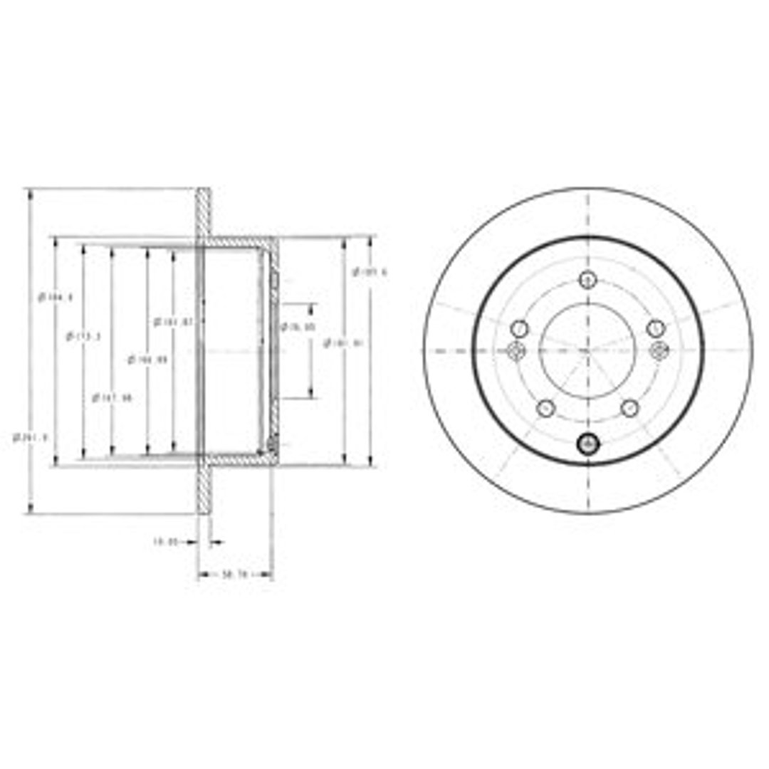 Tarcza hamulcowa DELPHI BG4327