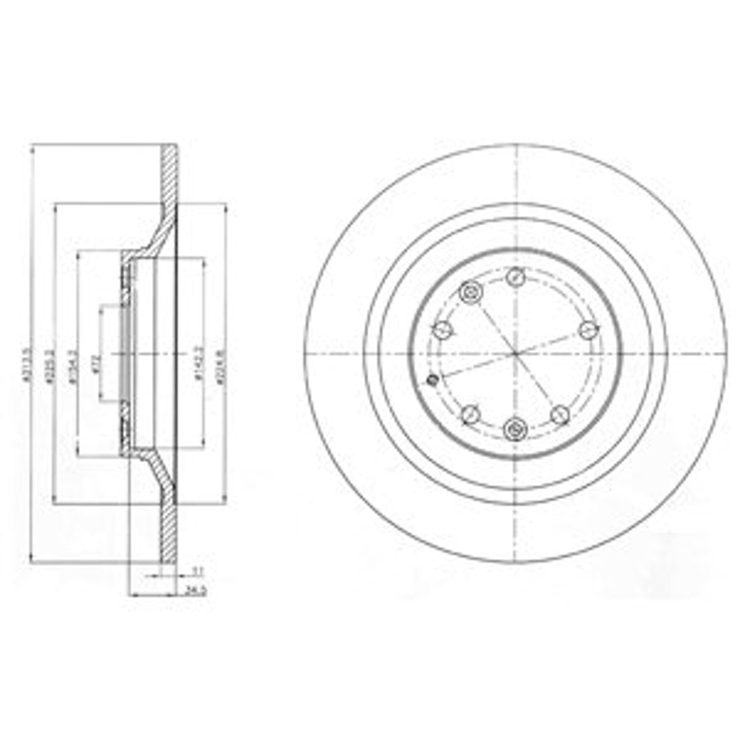 Tarcza hamulcowa DELPHI BG4318