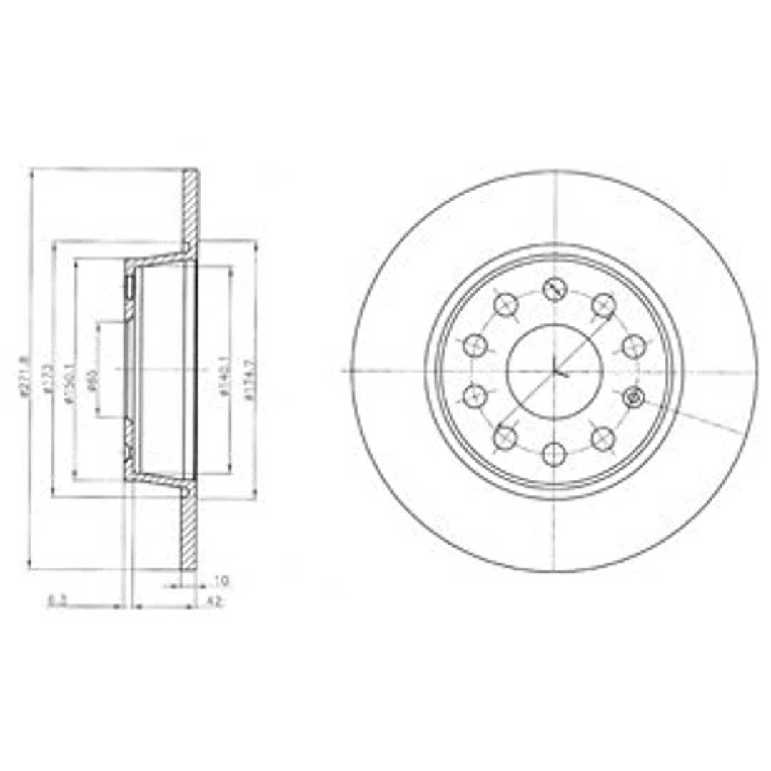 Tarcza hamulcowa DELPHI BG4324C