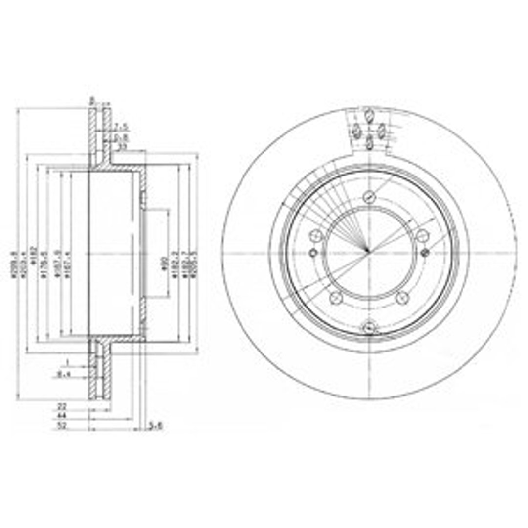 Delphi TARCZA HAMULCOWA MITSUBISHI