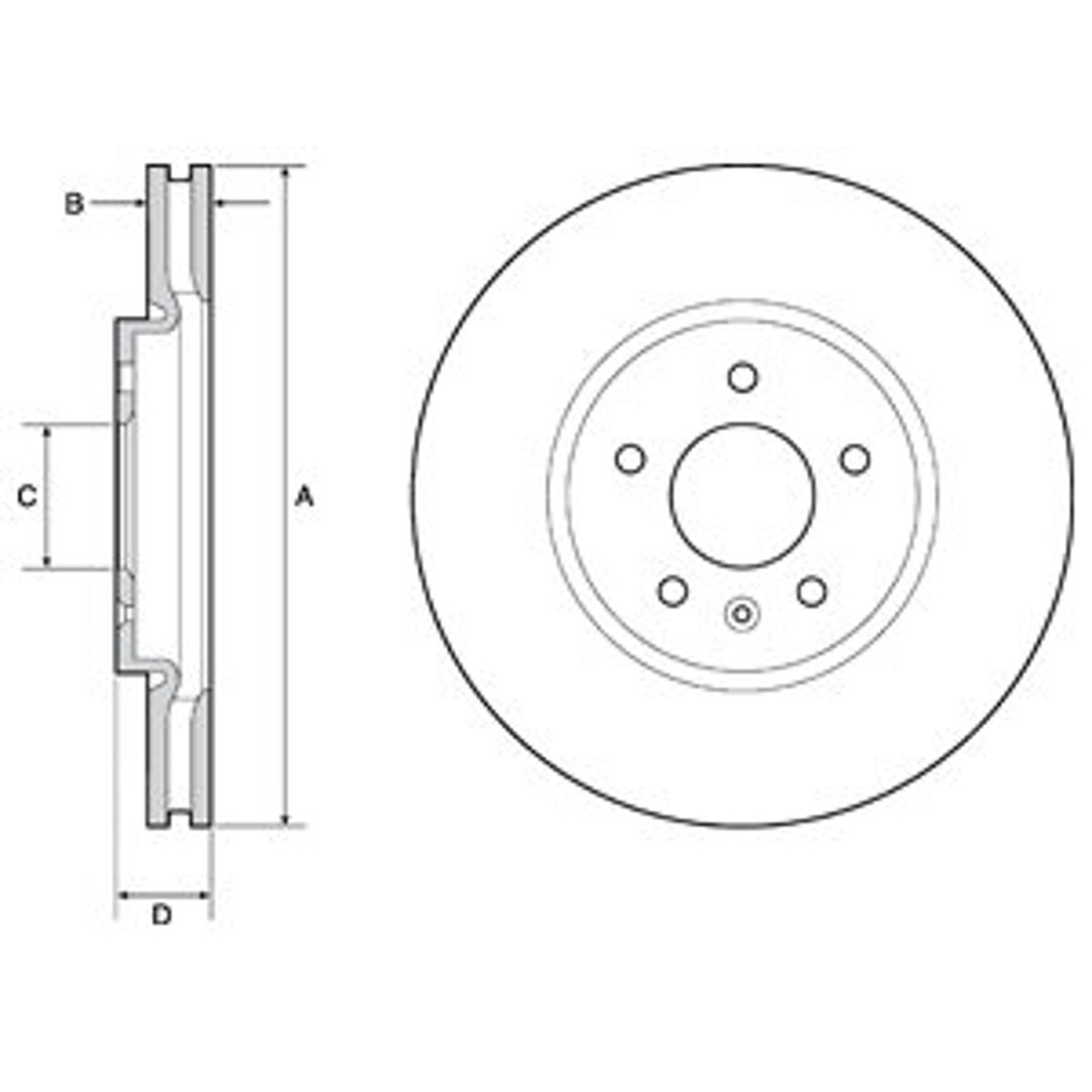 Delphi TARCZA HAMULCOWA OPEL