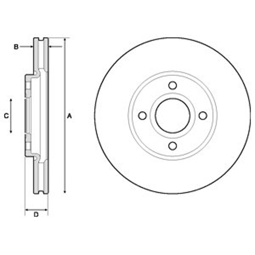 Tarcza hamulcowa DELPHI BG4715C