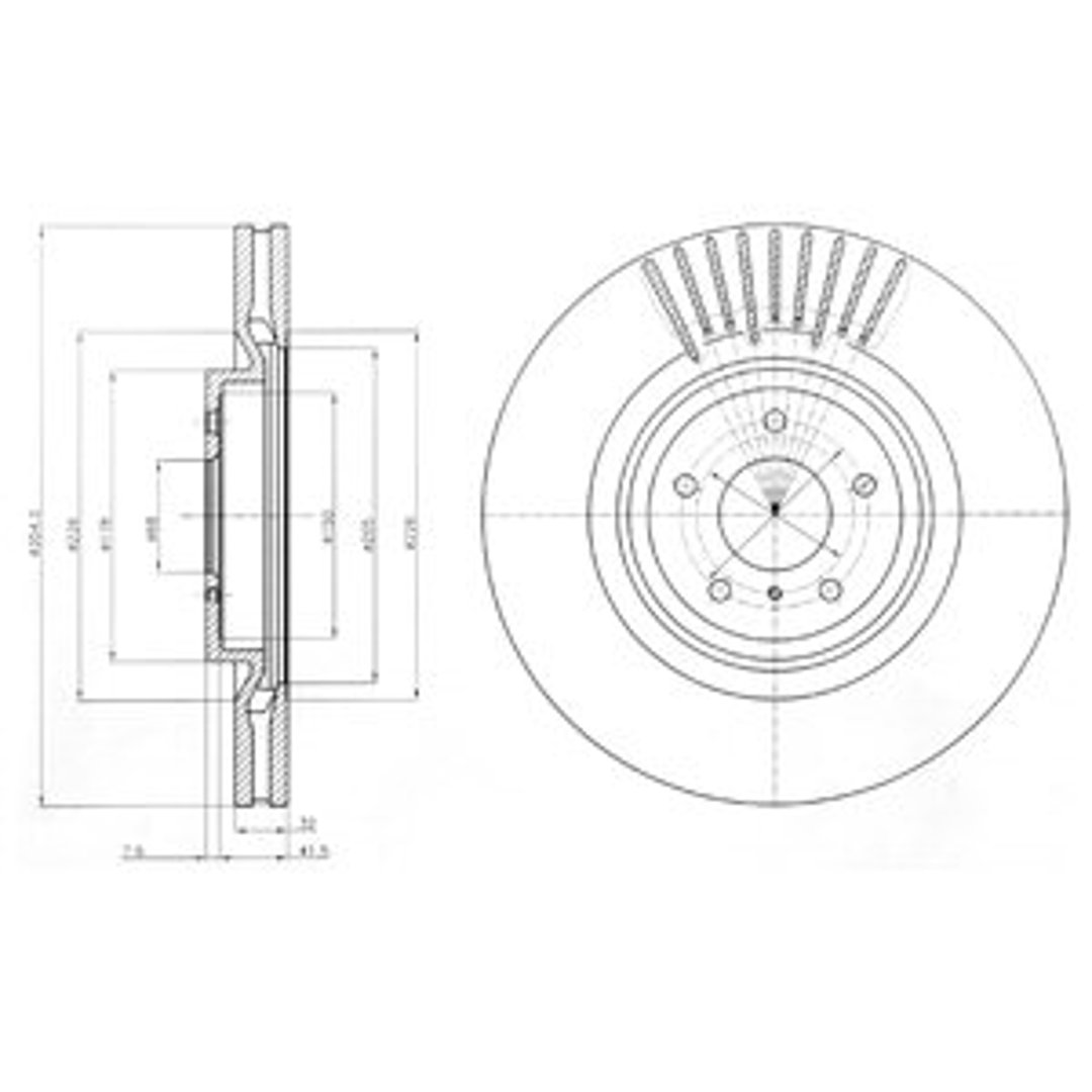 Tarcza hamulcowa DELPHI BG9073C