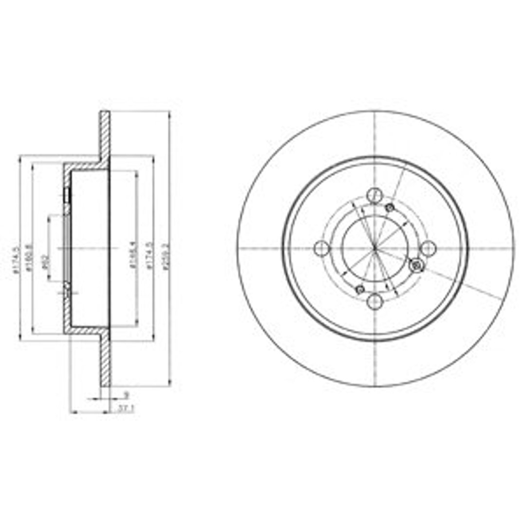 Tarcza hamulcowa DELPHI BG4345