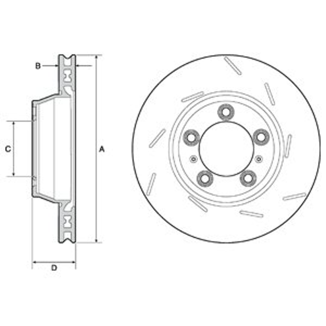 Delphi Tarcza hamulcowa BG9165C