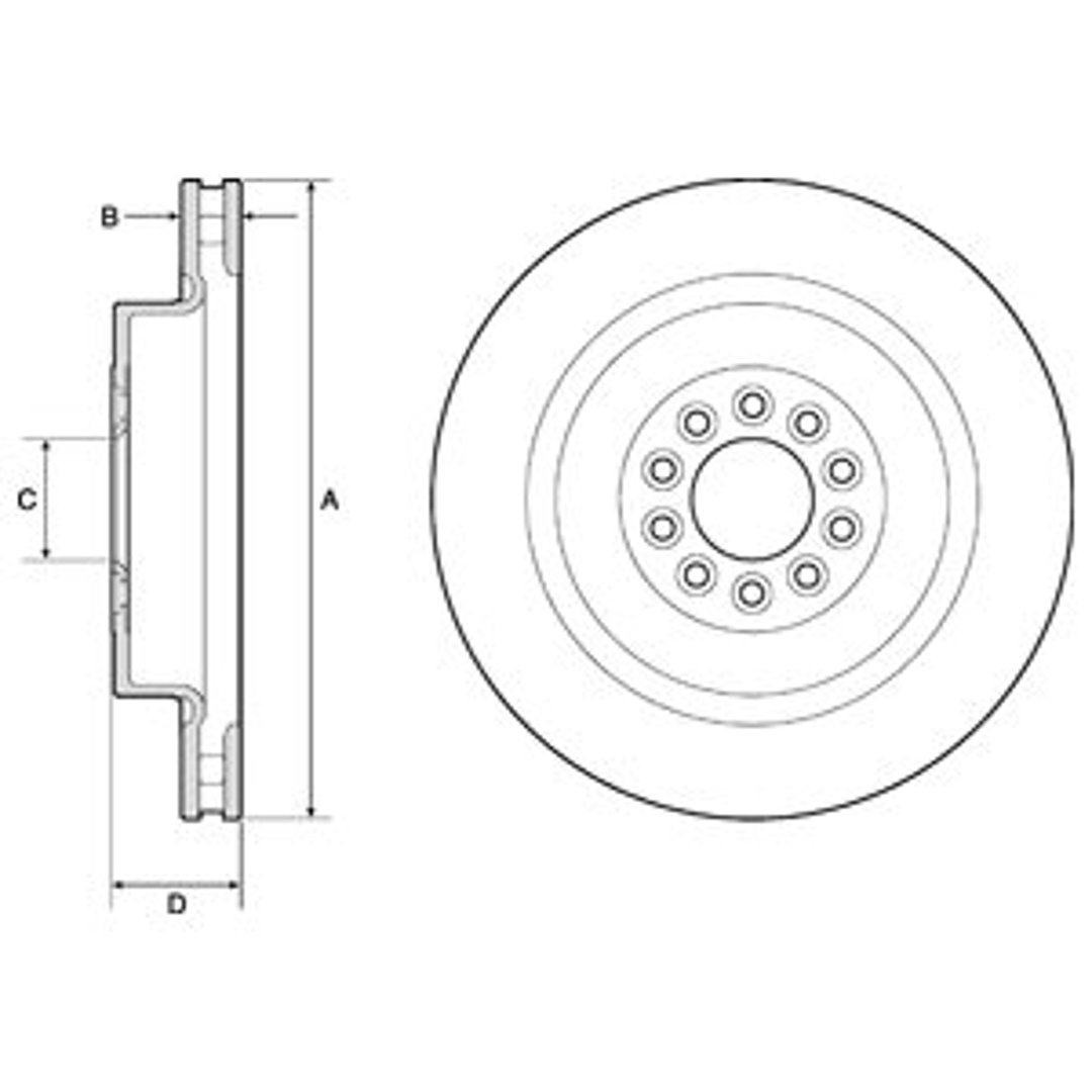 Tarcza hamulcowa DELPHI BG9182C