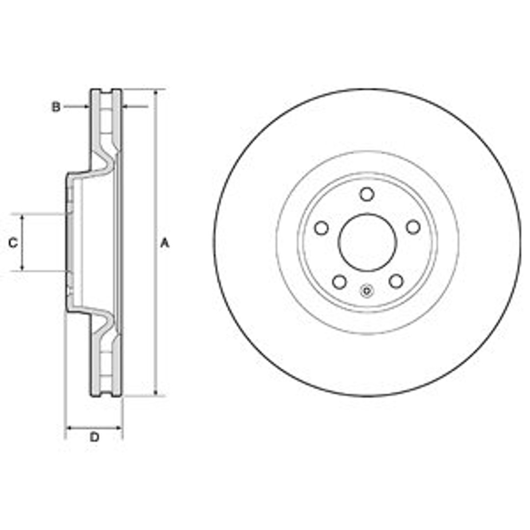 Tarcza hamulcowa DELPHI BG9172C