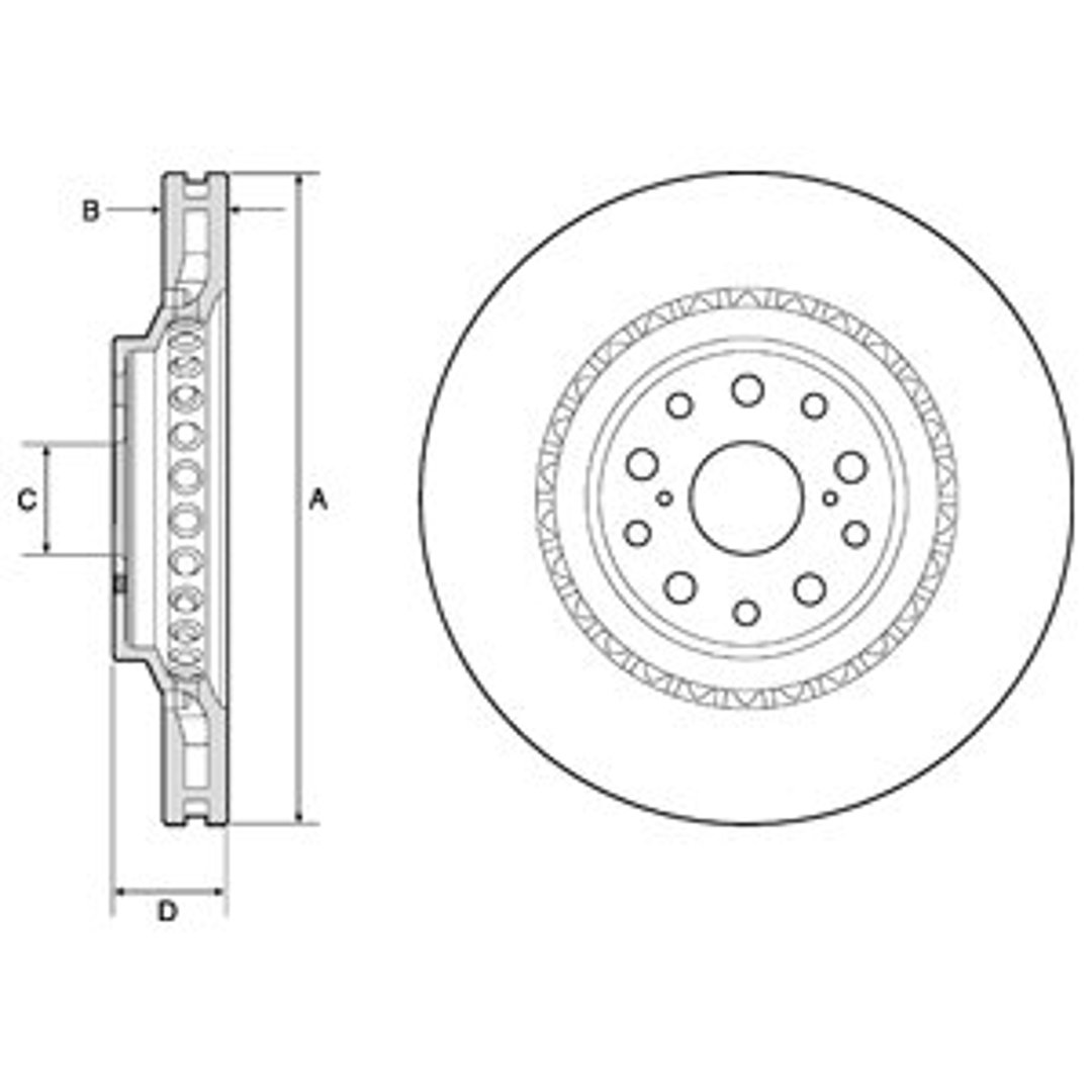 Tarcza hamulcowa DELPHI BG9186C