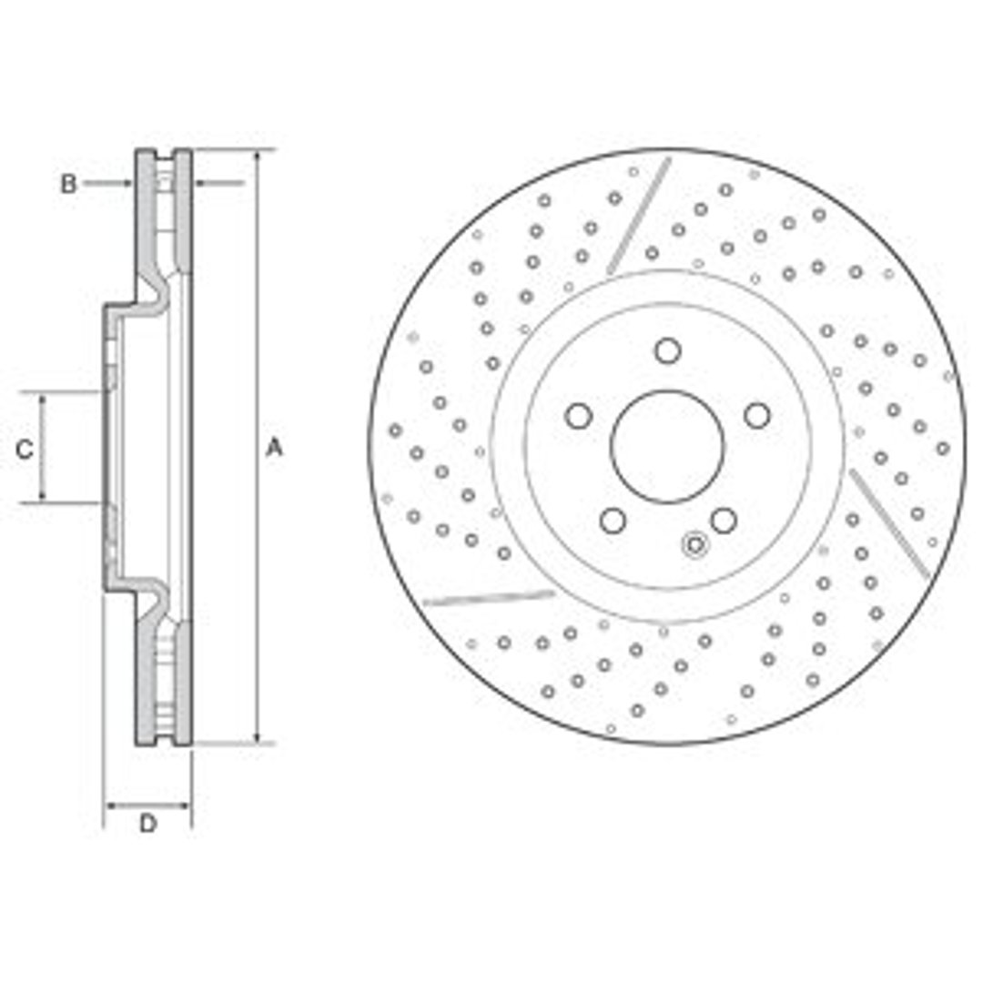 Tarcza hamulcowa DELPHI BG9229C