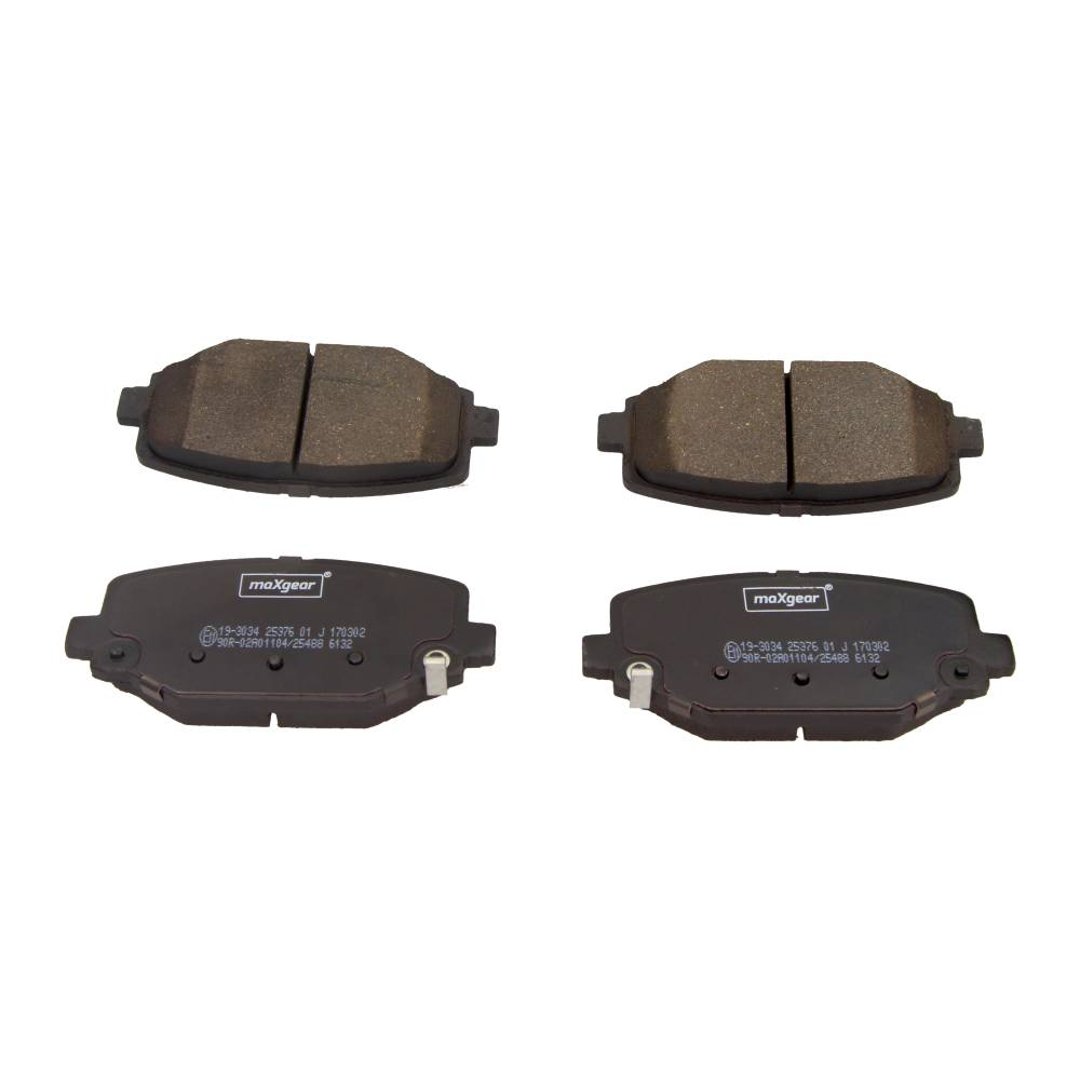 MaxGear Zestaw klocków hamulcowych, hamulce tarczowe 19-3034
