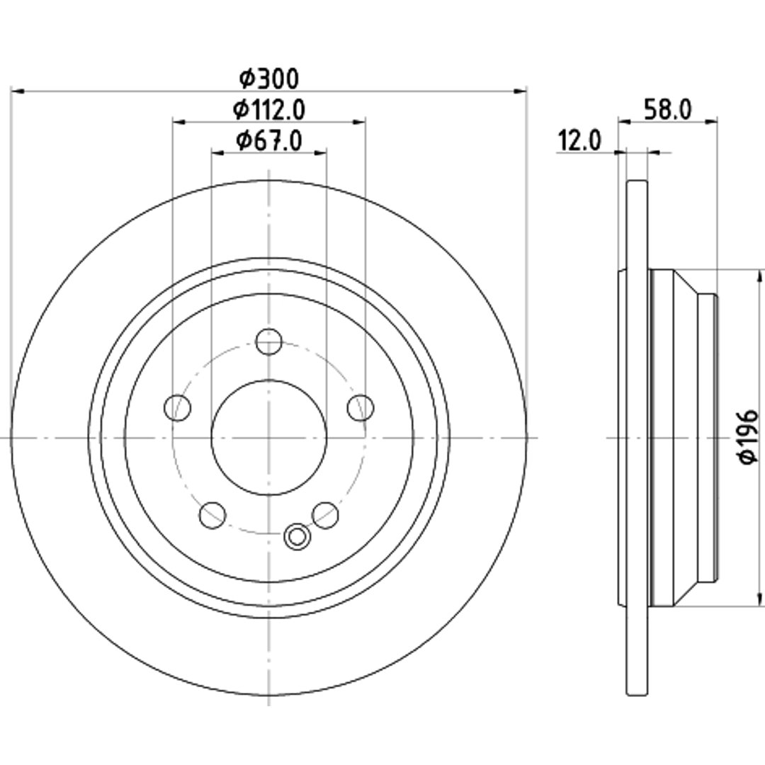 Tarcza hamulcowa HELLA PAGID 8DD 355 122-441