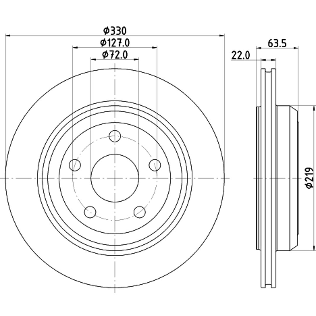 Tarcza hamulcowa HELLA PAGID 8DD 355 122-511