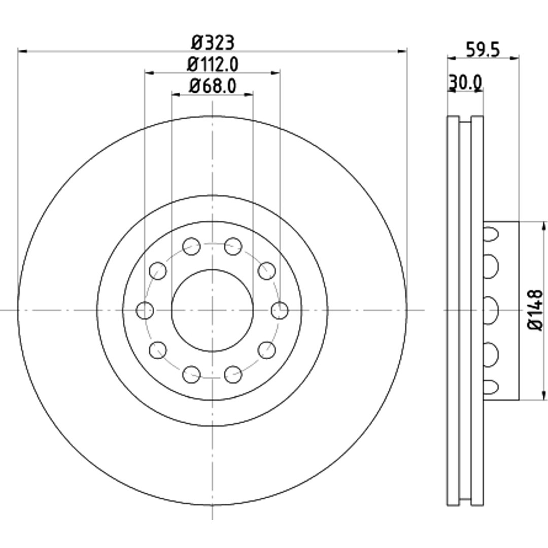 Tarcza hamulcowa HELLA 8DD 355 127-421