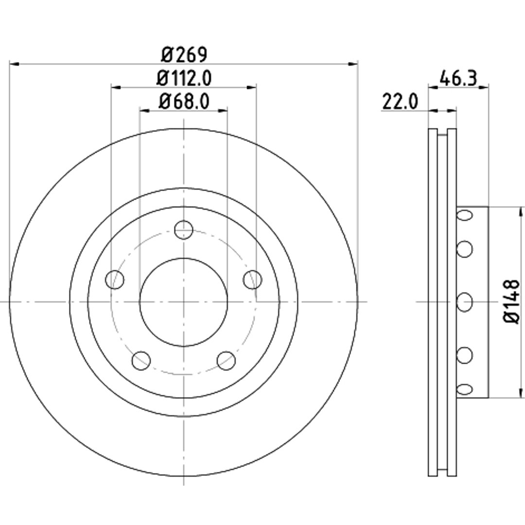 Tarcza hamulcowa HELLA PAGID 8DD 355 127-431
