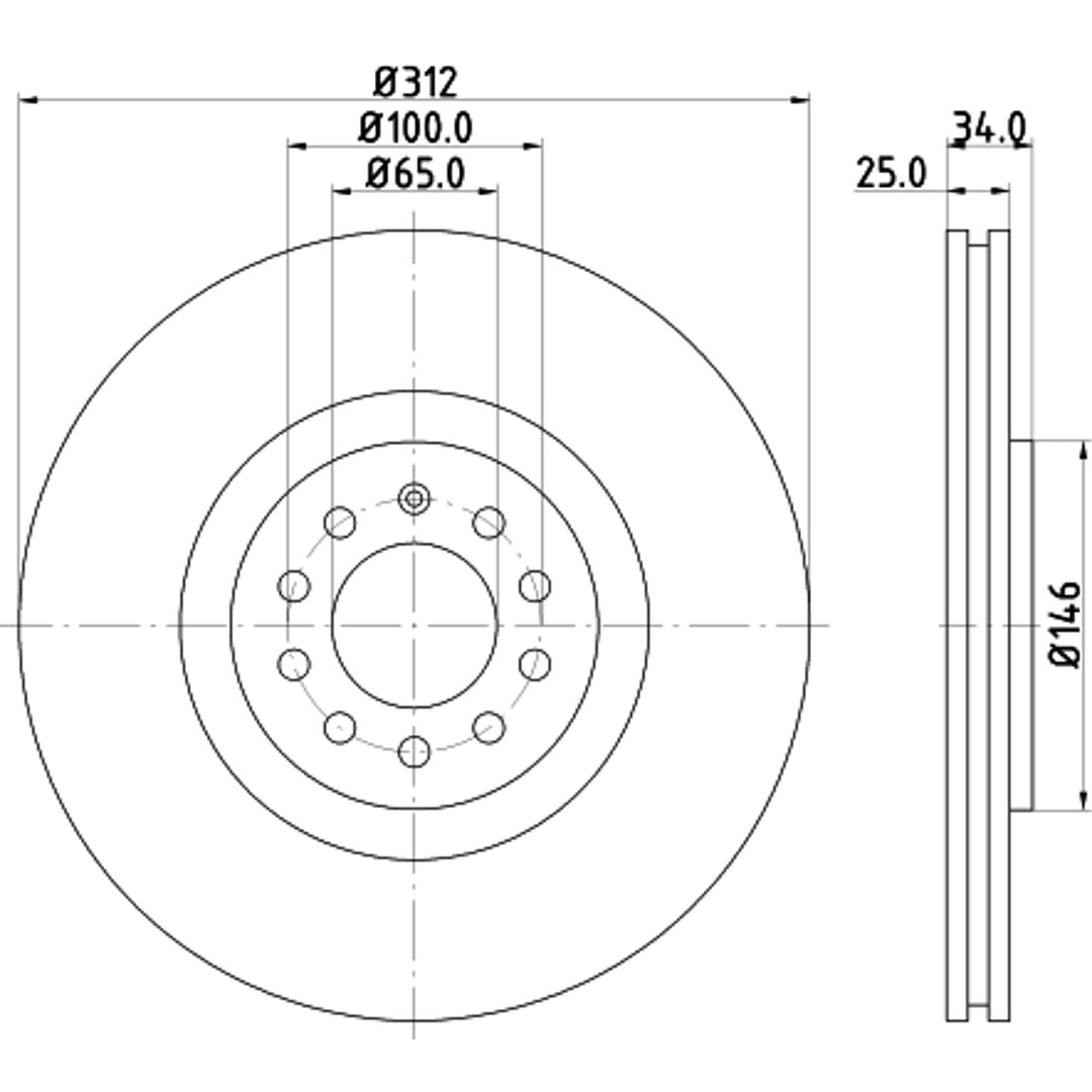 Tarcza hamulcowa HELLA 8DD 355 127-441