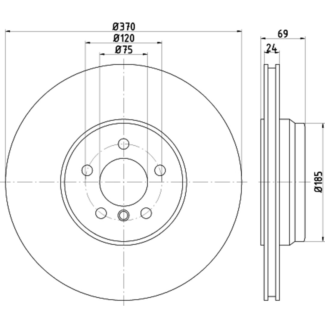Tarcza hamulcowa HELLA PAGID 8DD 355 125-091