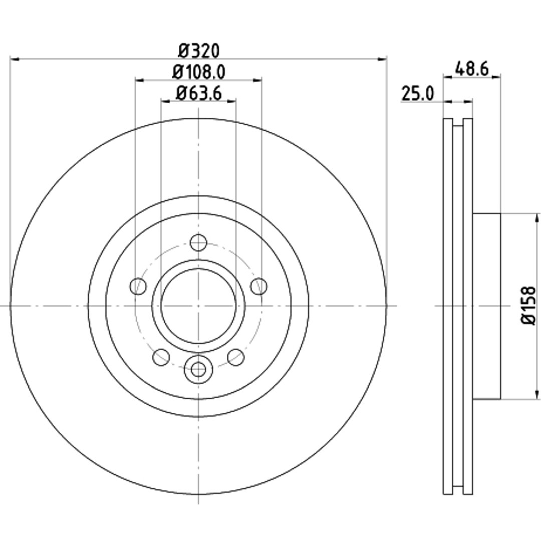 Tarcza hamulcowa HELLA 8DD 355 125-151