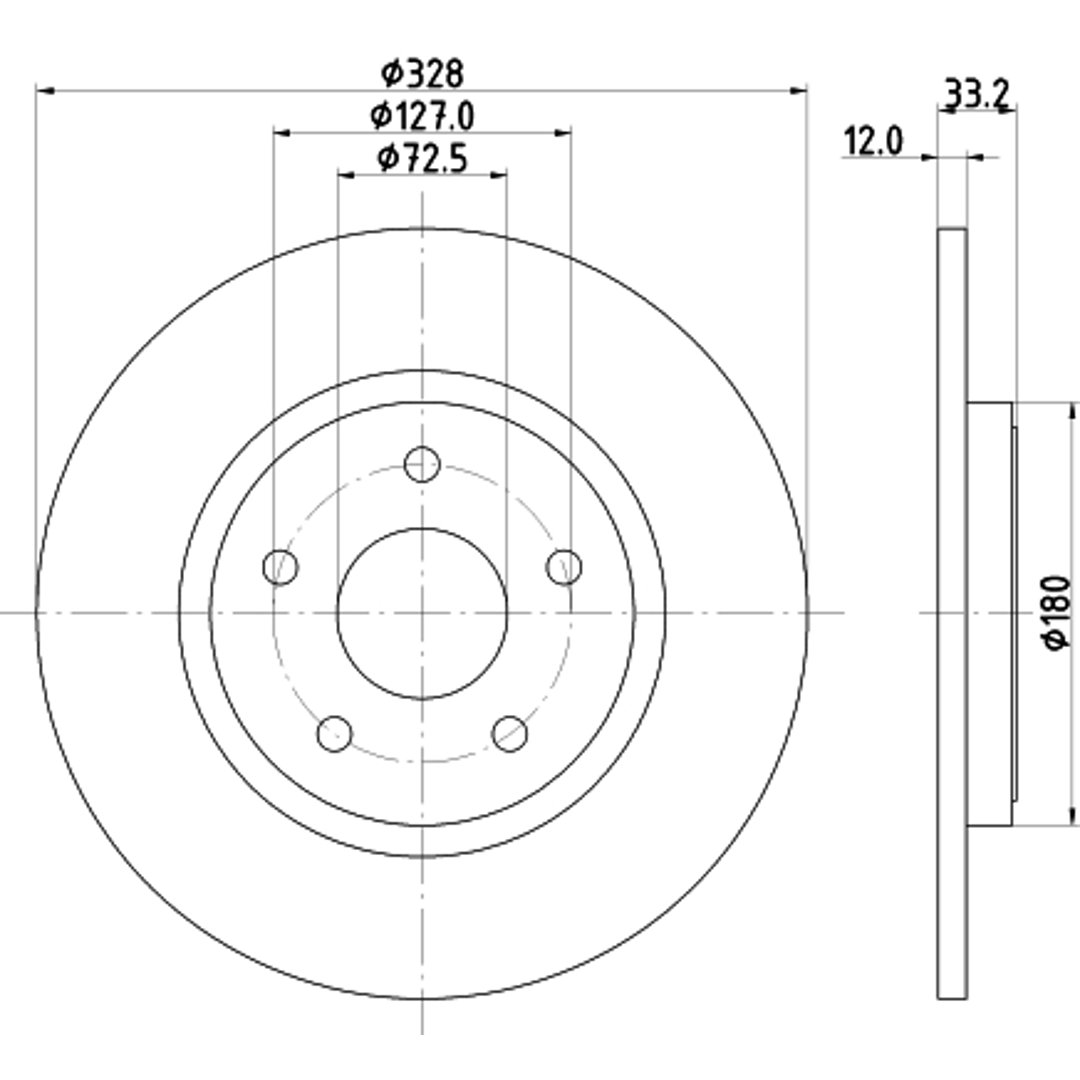 Tarcza hamulcowa HELLA PAGID 8DD 355 125-311