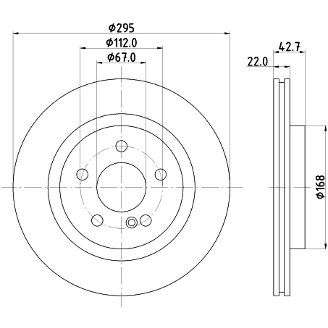 Tarcza hamulcowa HELLA PAGID 8DD 355 125-381