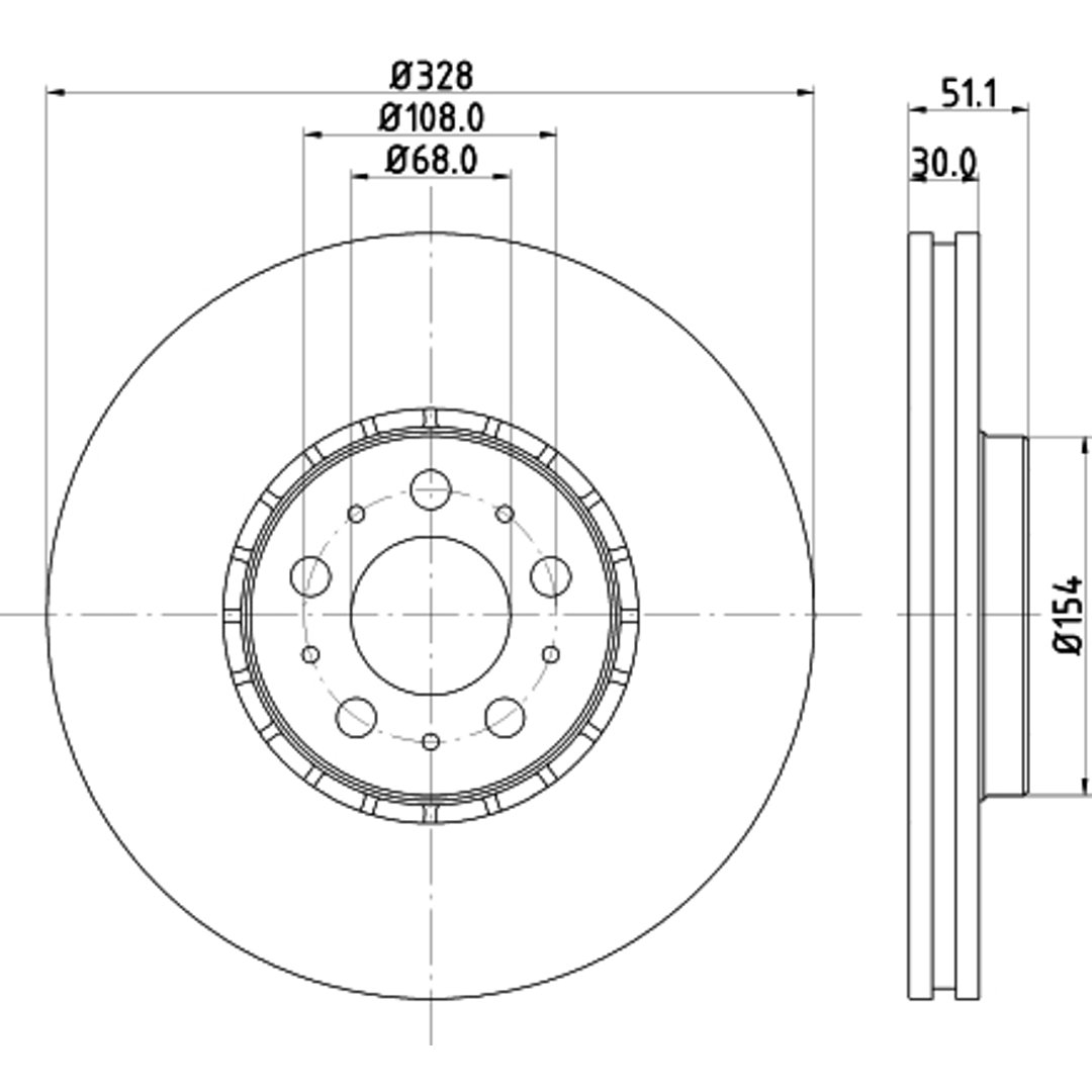 Tarcza hamulcowa HELLA 8DD 355 125-581