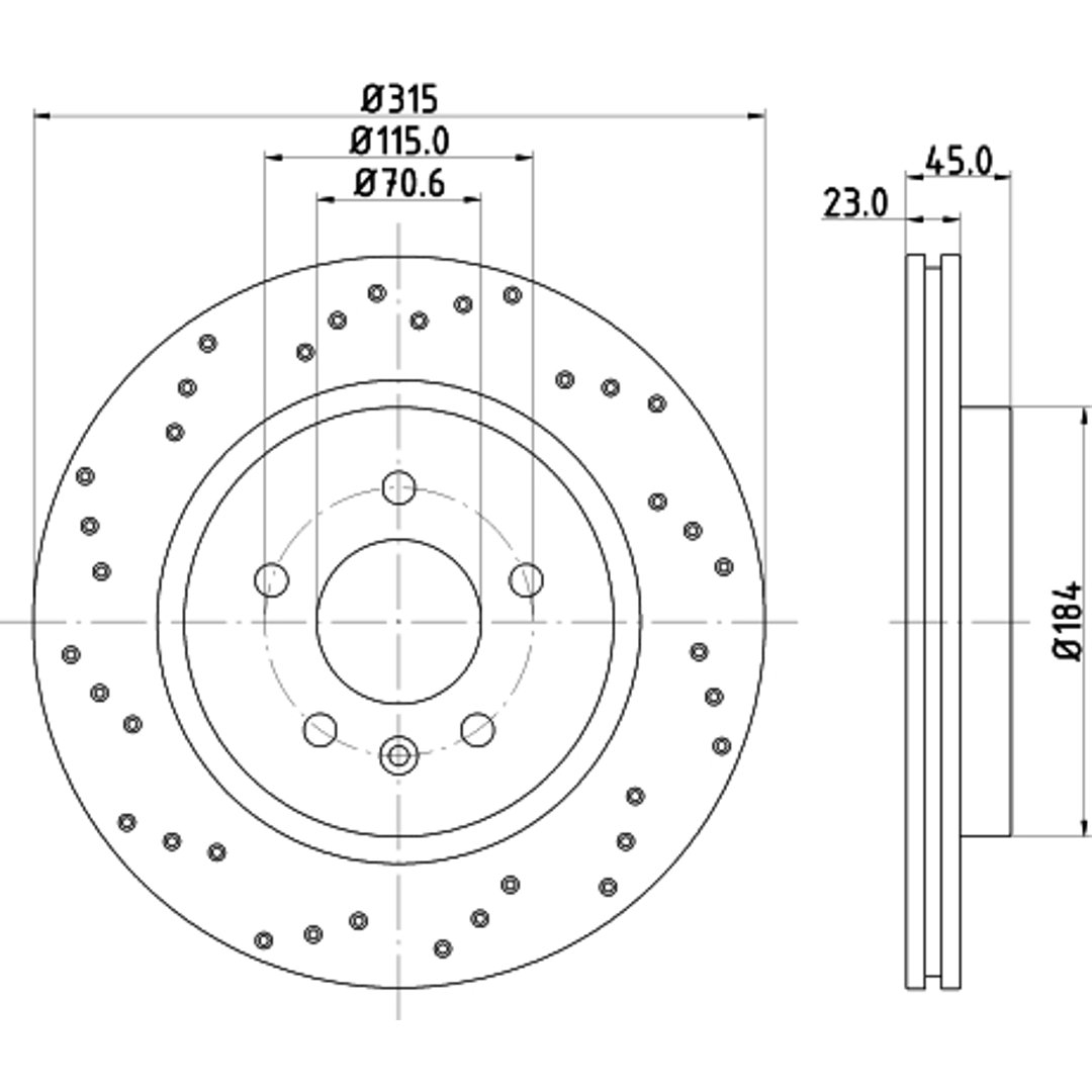 Tarcza hamulcowa HELLA PAGID 8DD 355 126-391
