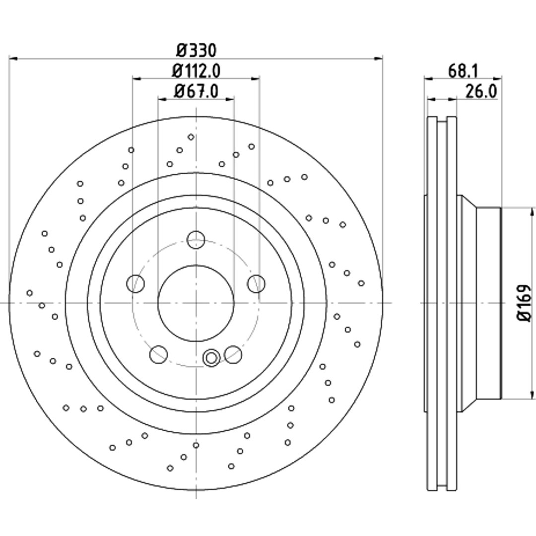 Tarcza hamulcowa HELLA 8DD 355 126-401