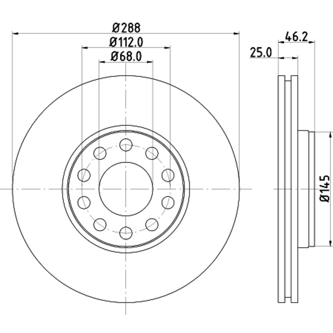 Tarcza hamulcowa HELLA PAGID 8DD 355 128-011