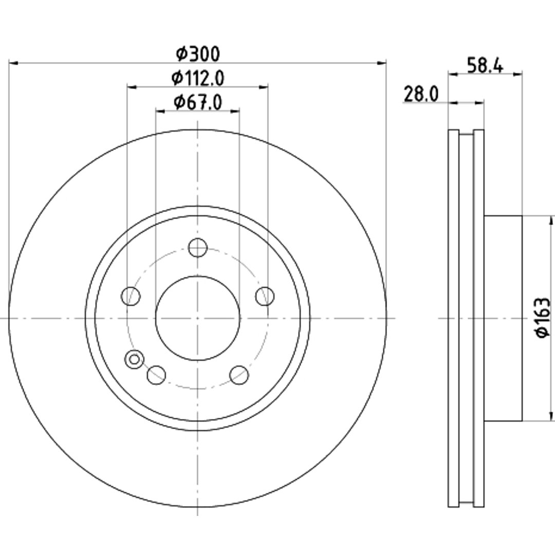 Tarcza hamulcowa HELLA PAGID 8DD 355 128-131