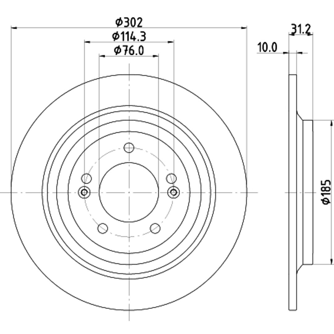 Tarcza hamulcowa HELLA PAGID 8DD 355 126-681