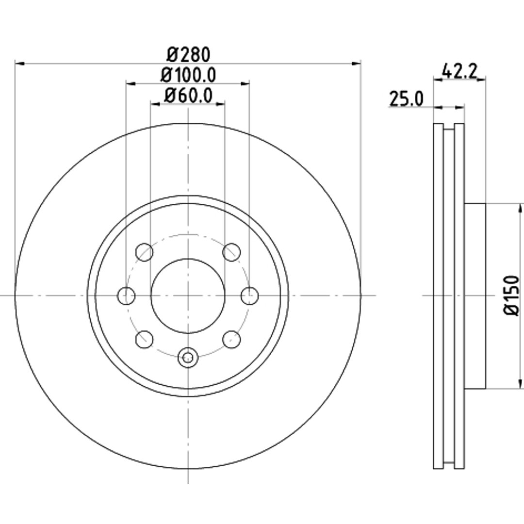 Tarcza hamulcowa HELLA 8DD 355 128-171