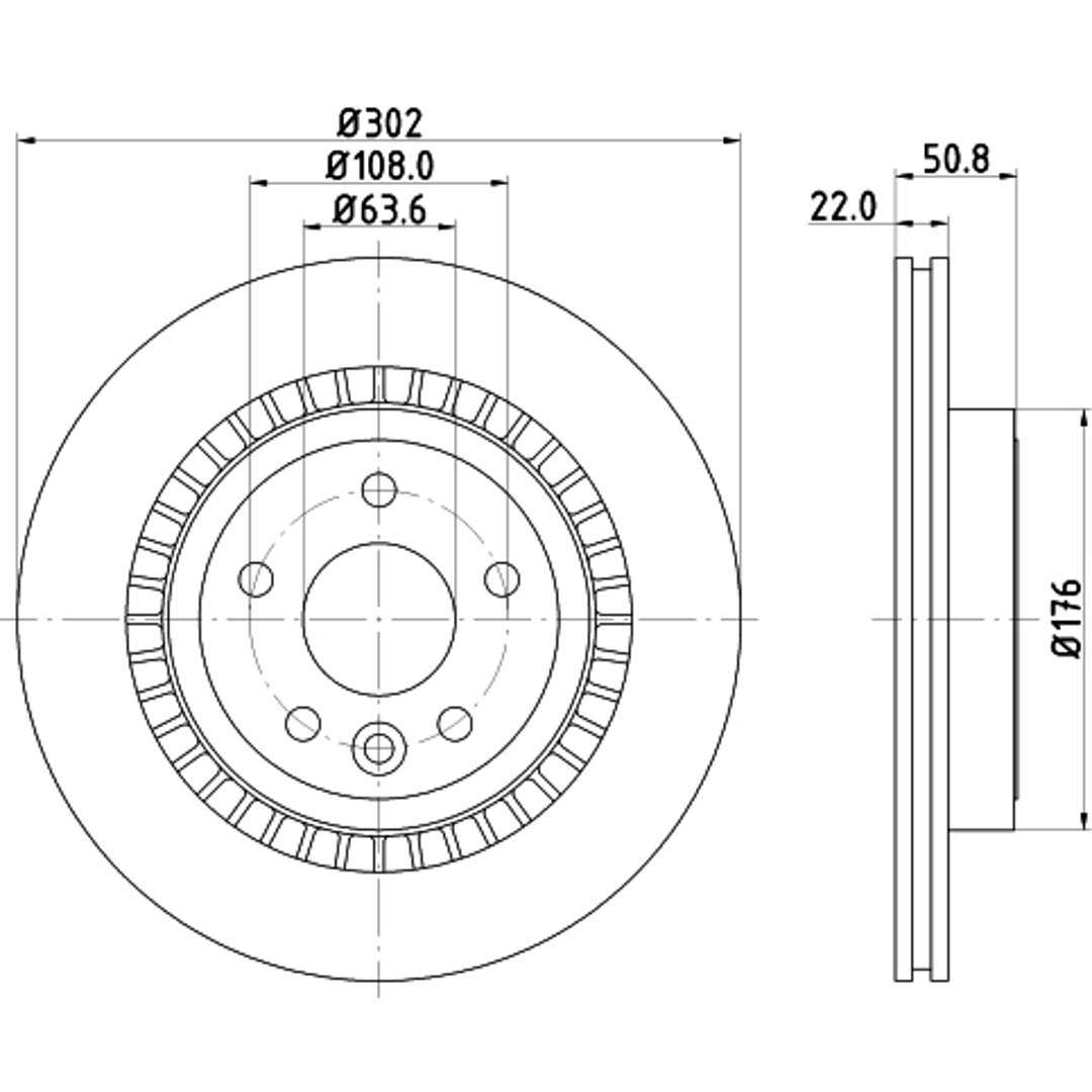 Tarcza hamulcowa HELLA 8DD 355 129-151