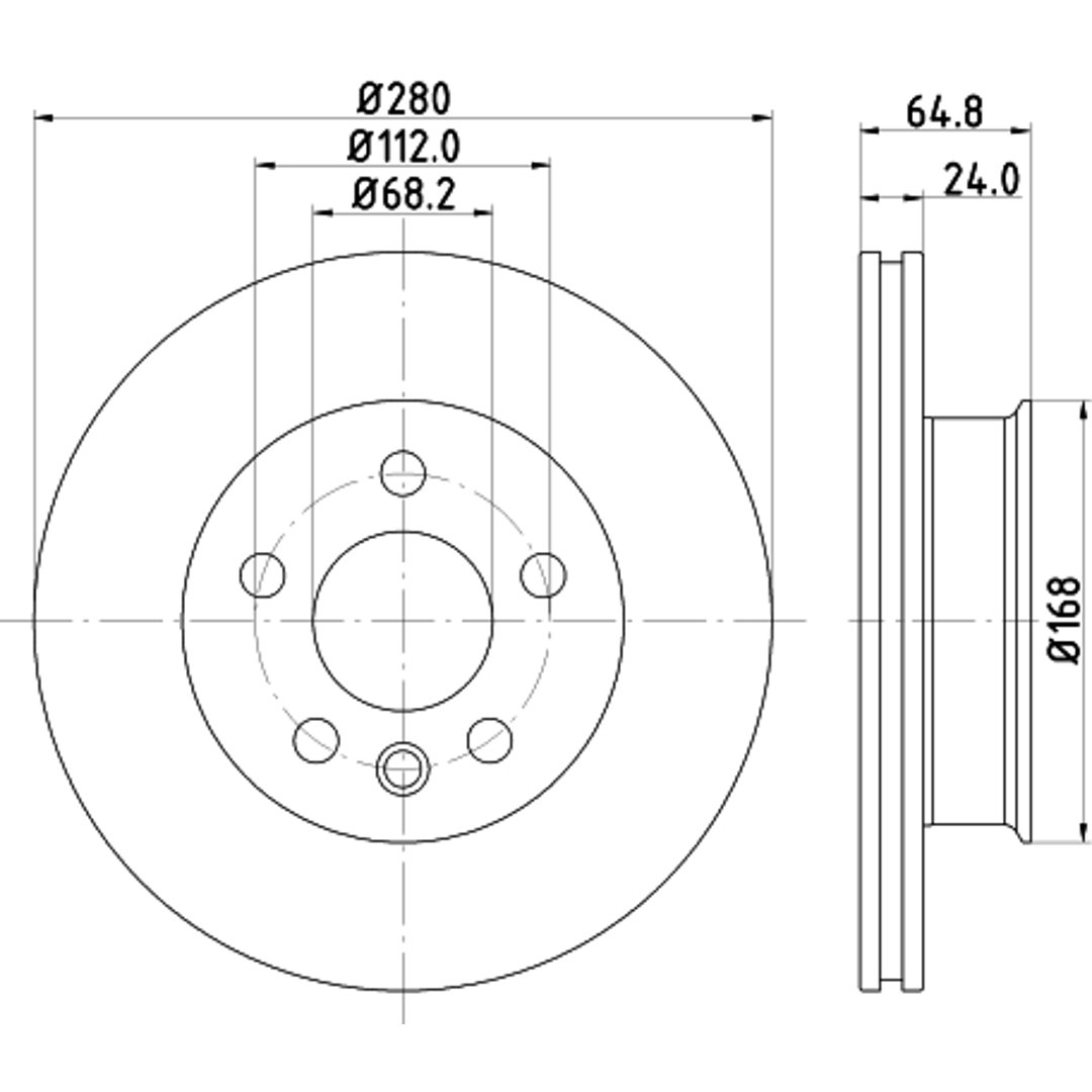 Tarcza hamulcowa HELLA 8DD 355 127-061