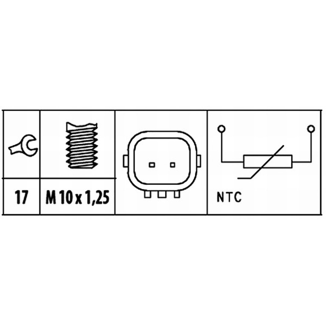 Czujnik temperatury płynu chłodzącego HELLA 6PT 009 309-421