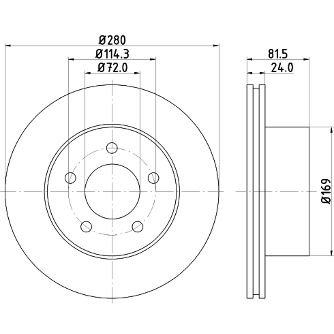 HELLA PAGID Tarcza hamulcowa PAGID 8DD355108-591