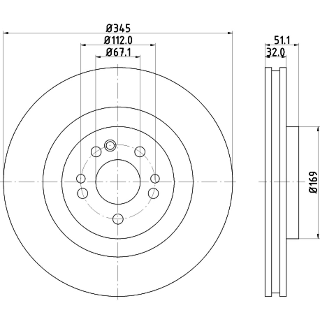 HELLA PAGID Tarcza hamulcowa PAGID 8DD 355 107-221