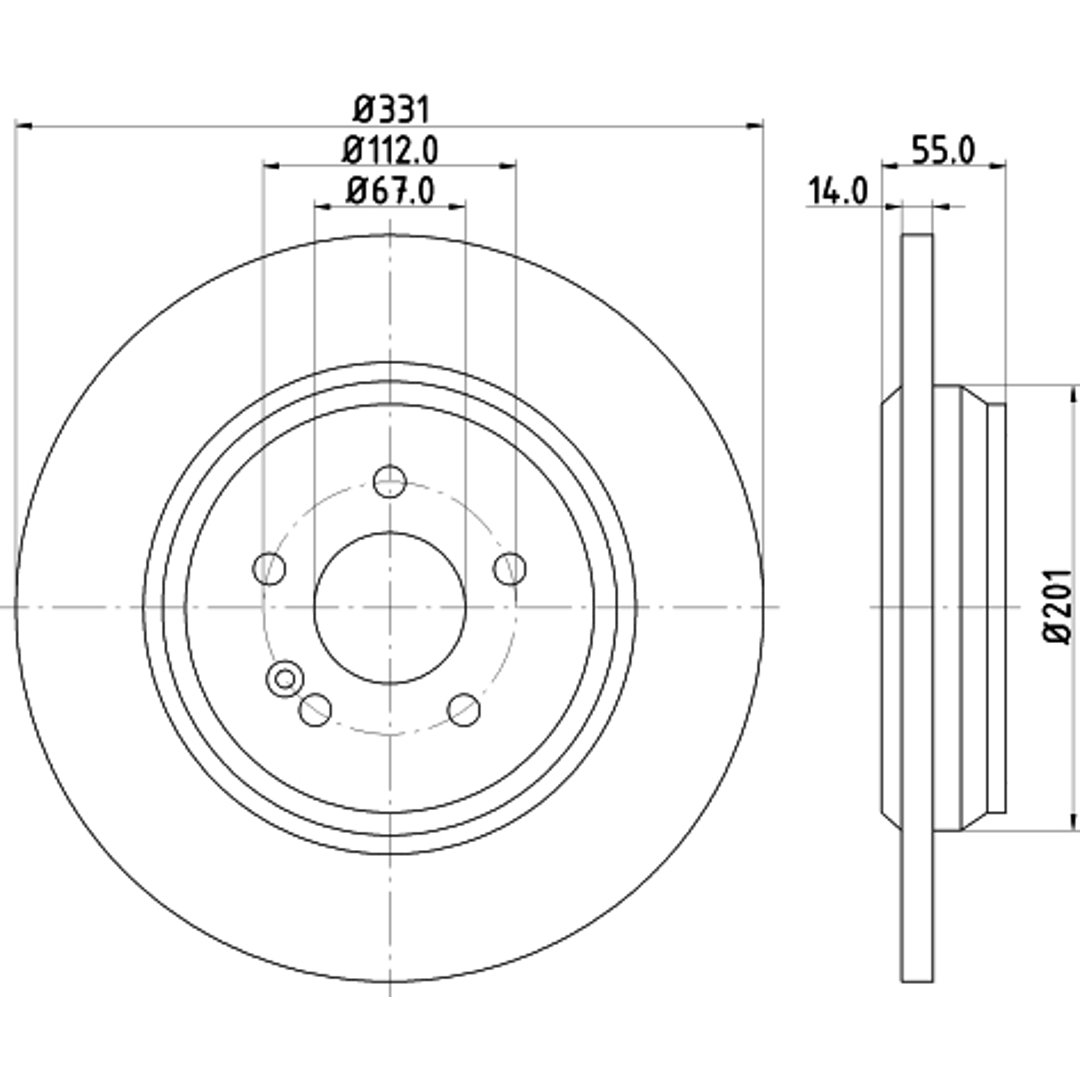 HELLA PAGID Tarcza hamulcowa PAGID 8DD355107-241