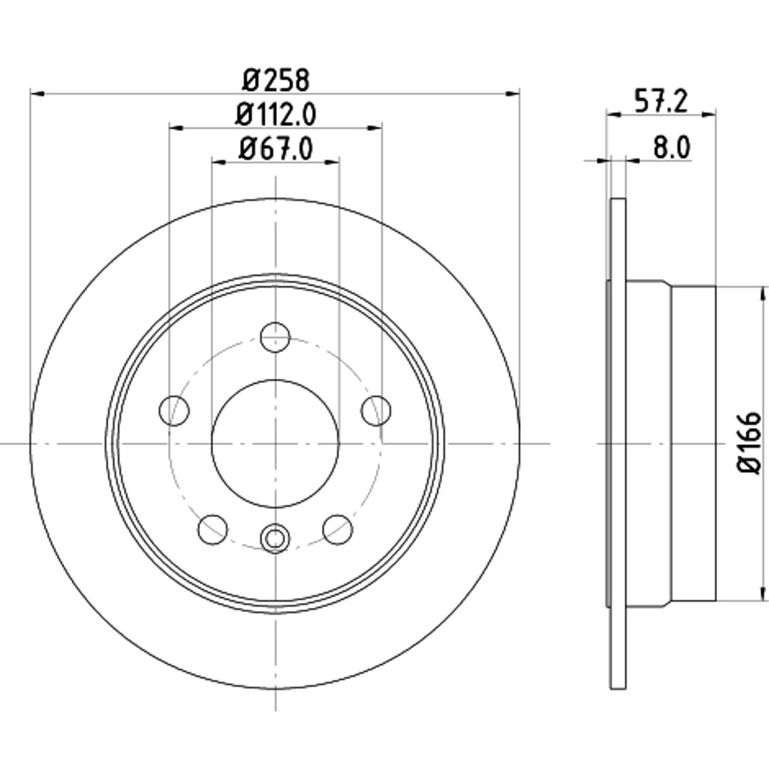 HELLA PAGID Tarcza hamulcowa PAGID 8DD355111-101