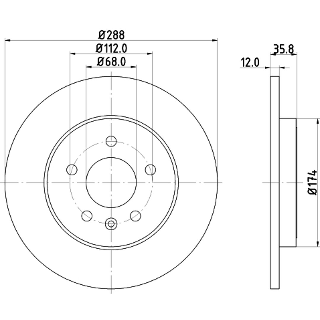 HELLA PAGID Tarcza hamulcowa PAGID 8DD355111-811