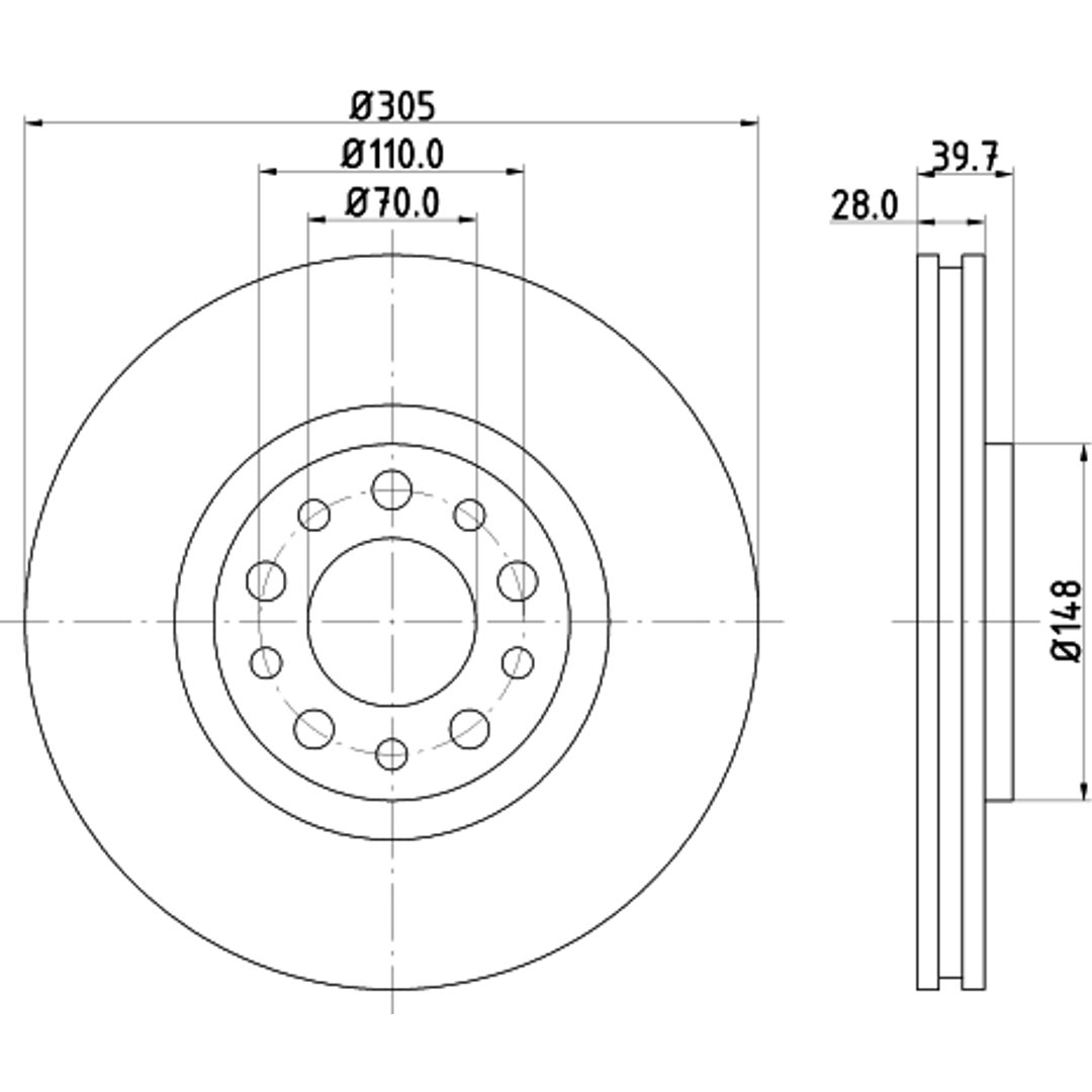 HELLA PAGID Tarcza hamulcowa PAGID 8DD355112-511