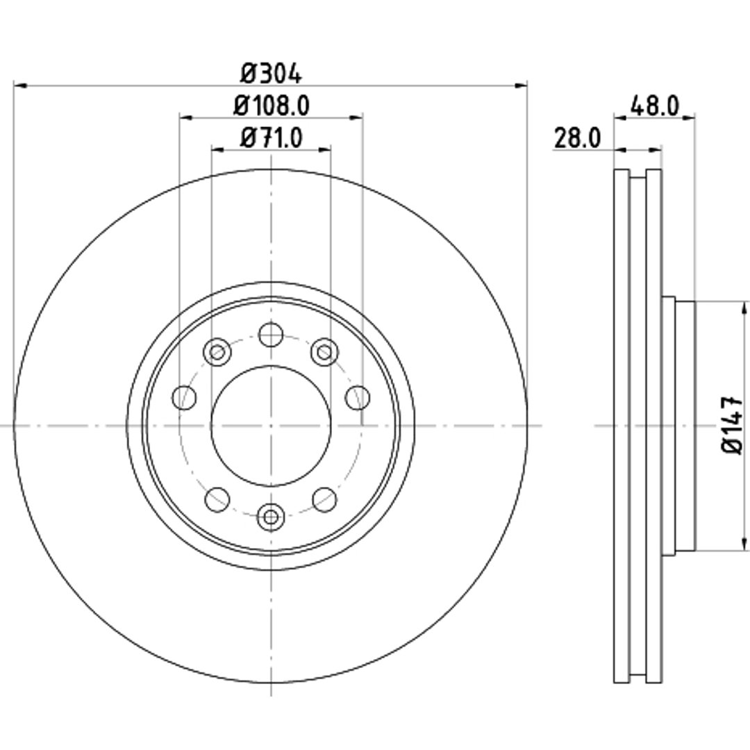 HELLA PAGID Tarcza hamulcowa PAGID 8DD355113-671