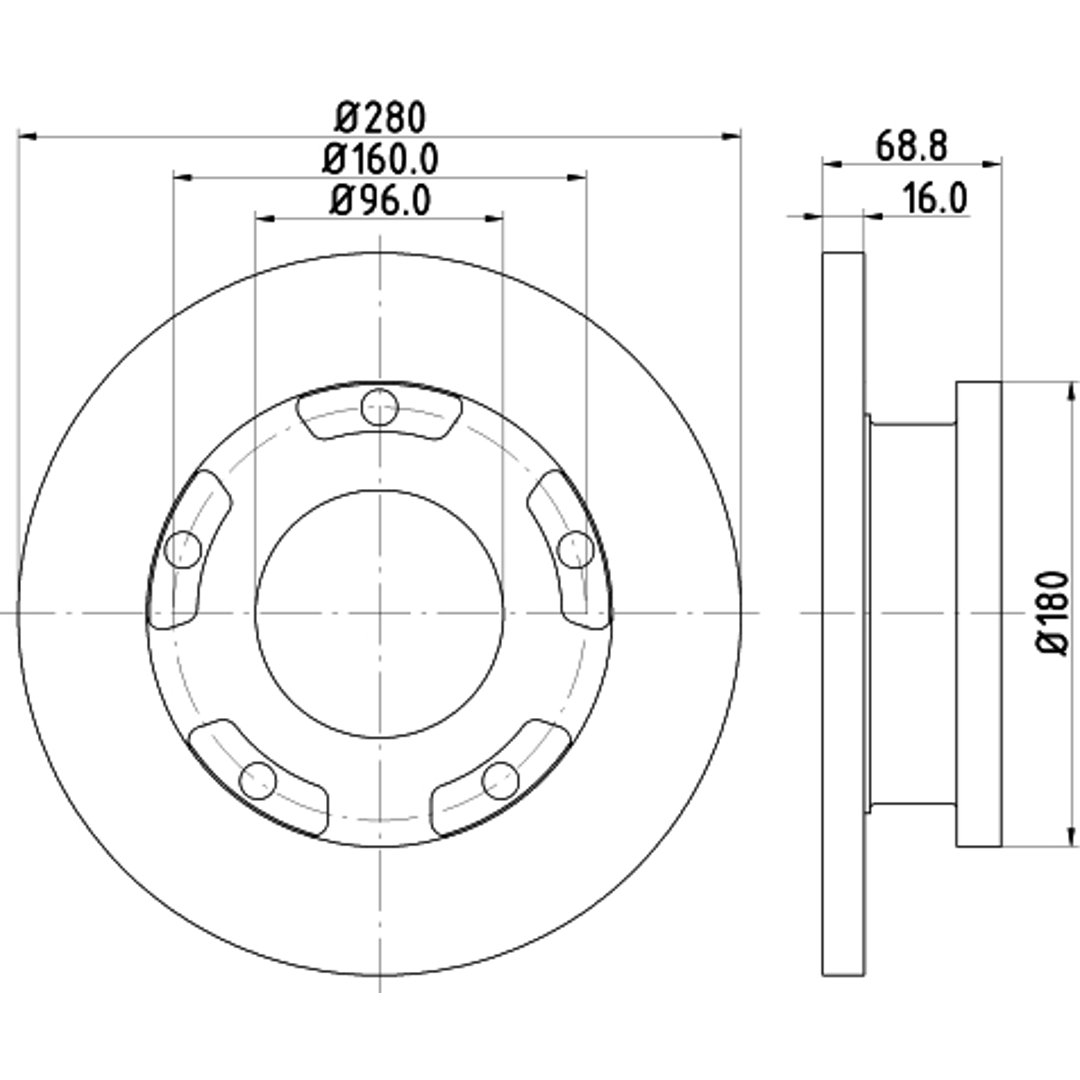 HELLA PAGID Tarcza hamulcowa PAGID 8DD355113-811