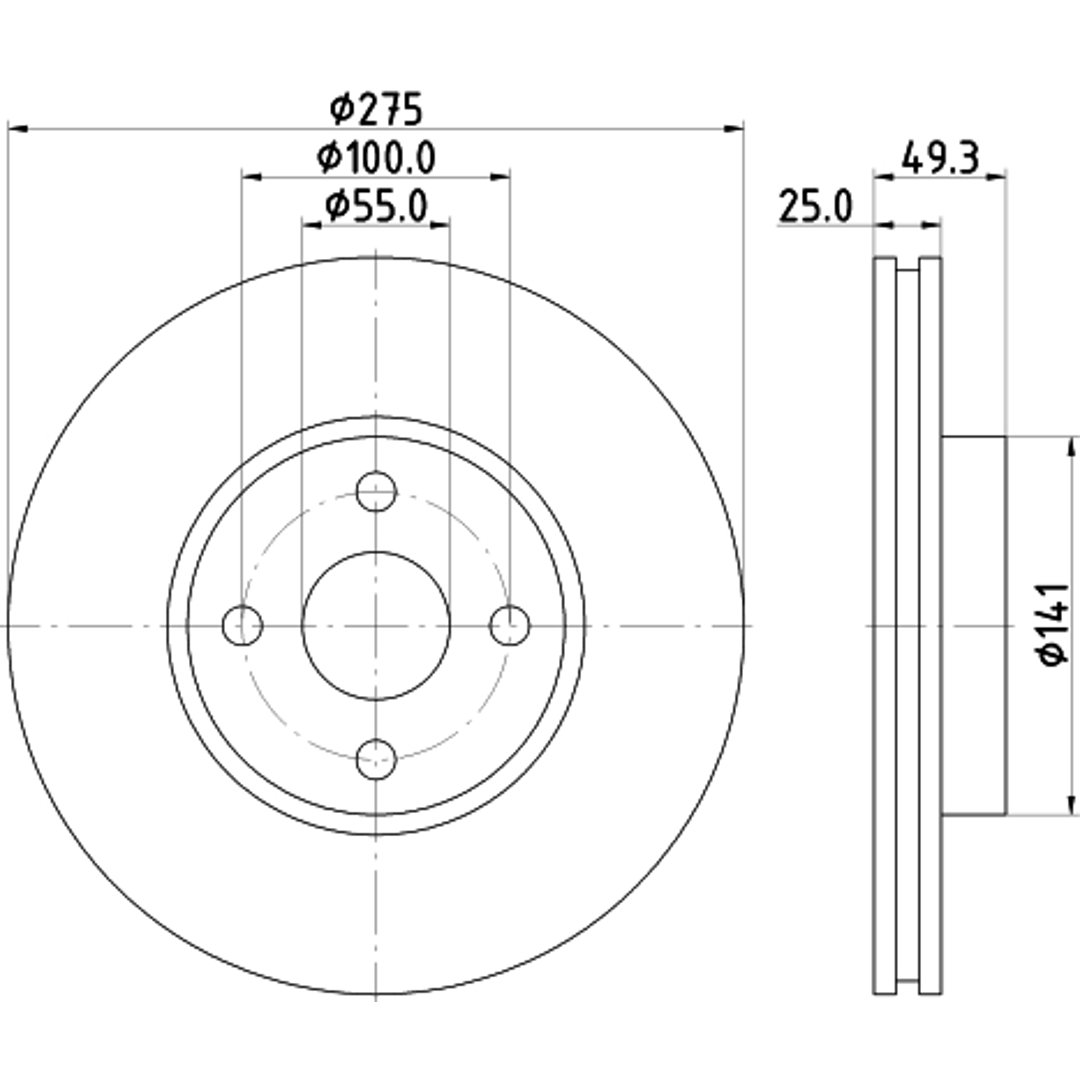 Tarcza hamulcowa HELLA 8DD 355 115-741