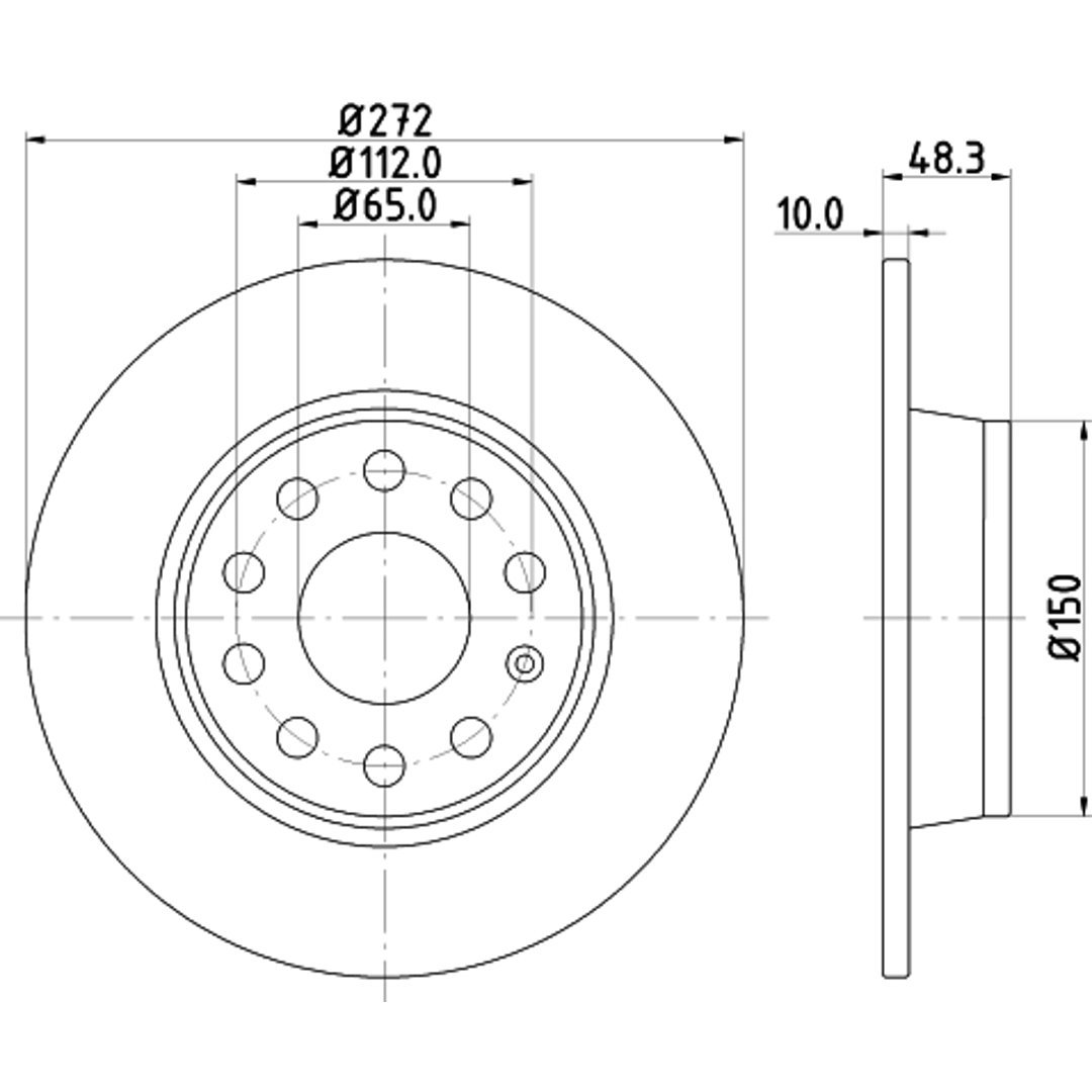 Tarcza hamulcowa HELLA 8DD 355 116-971