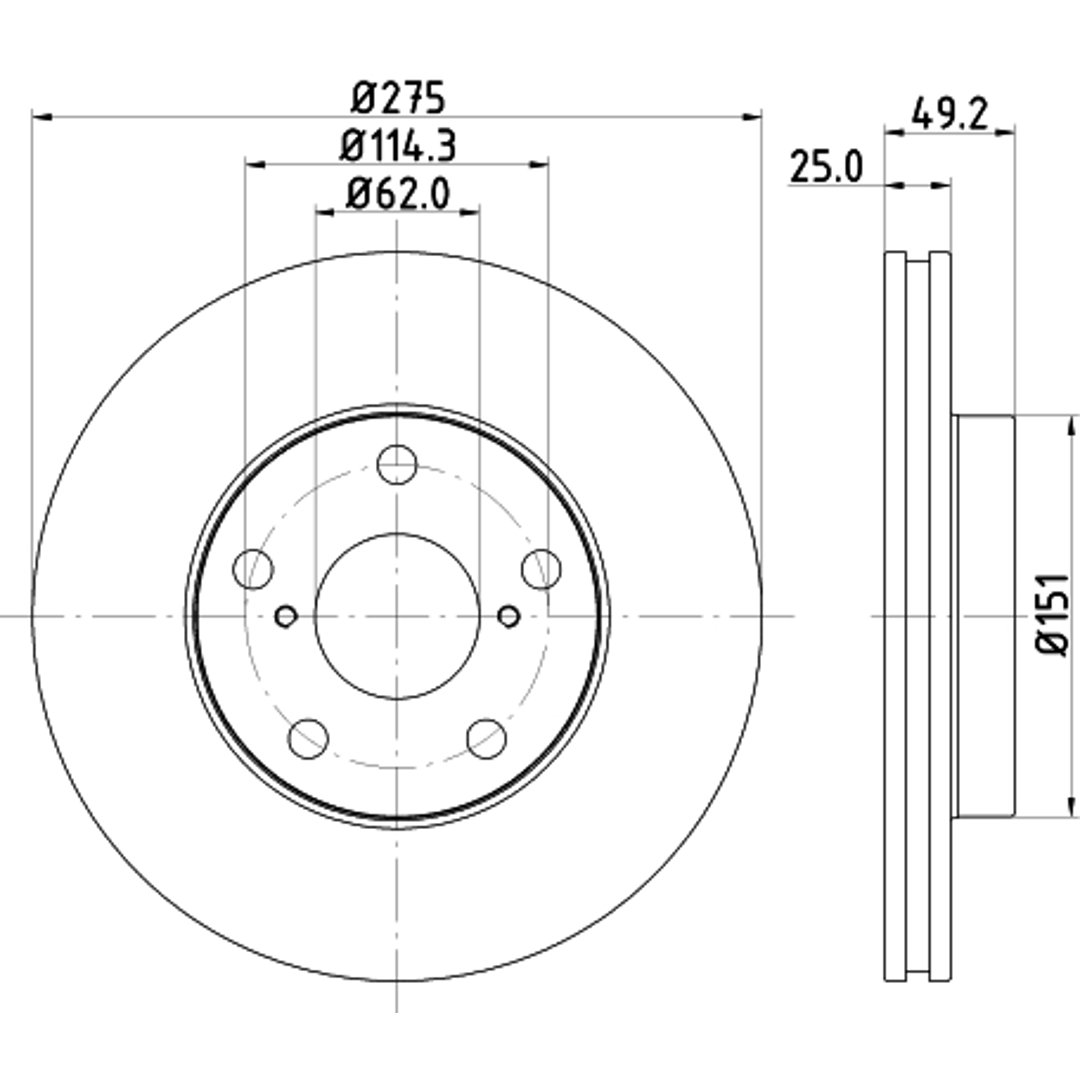 Tarcza hamulcowa HELLA 8DD 355 118-691