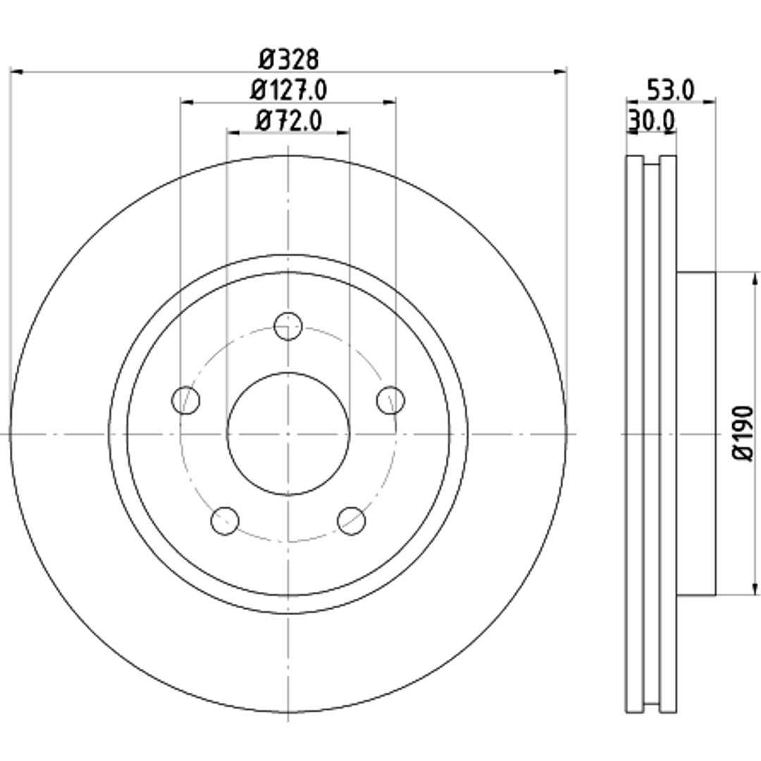 Tarcza hamulcowa HELLA 8DD 355 115-921