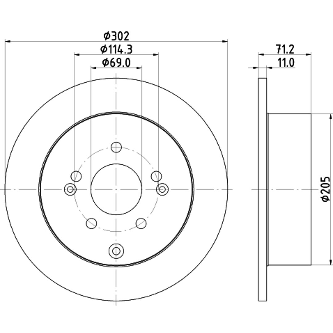 Tarcza hamulcowa HELLA 8DD 355 119-051