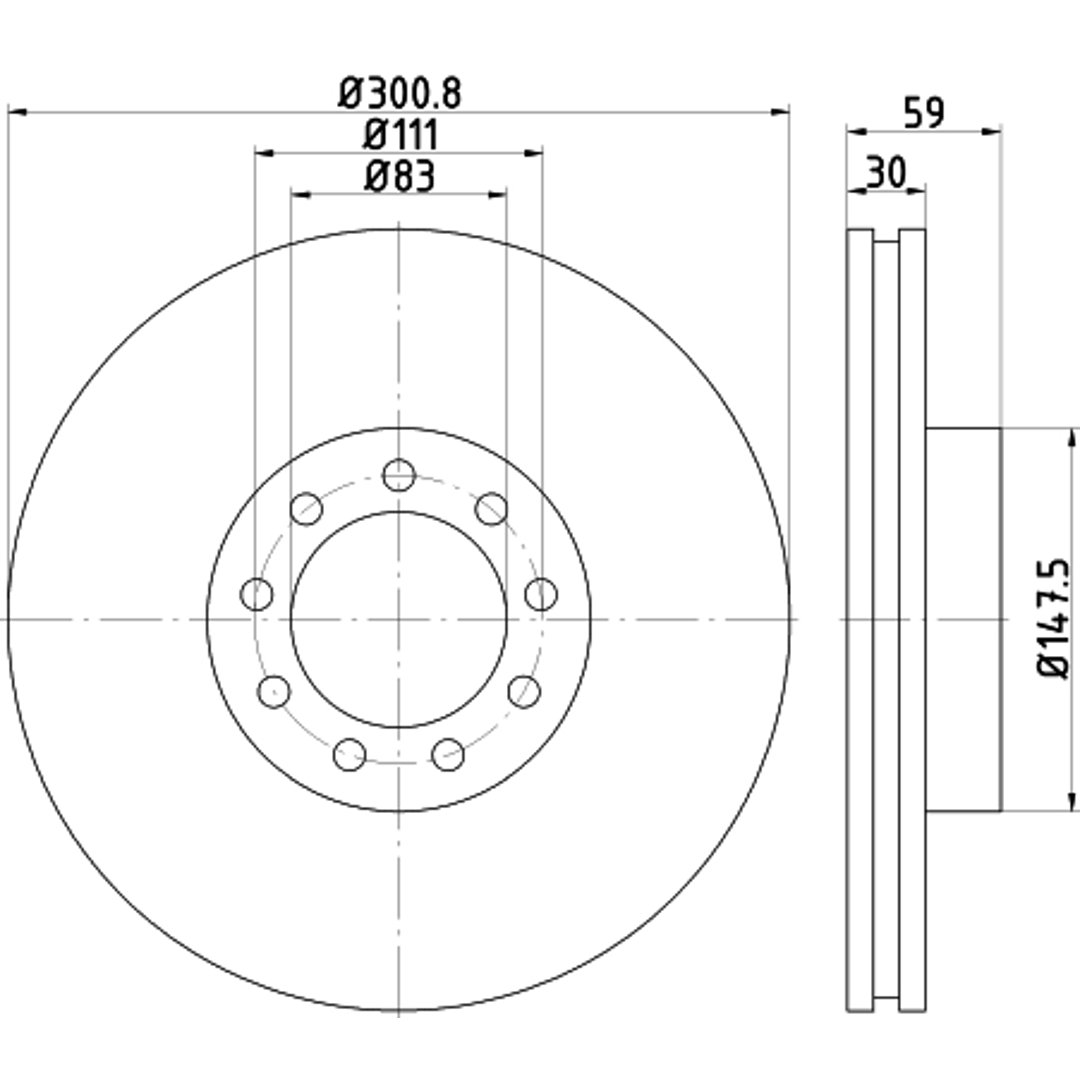 Tarcza hamulcowa HELLA 8DD 355 115-531