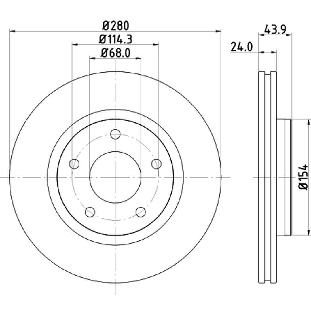 Tarcza hamulcowa HELLA PAGID 8DD 355 117-321