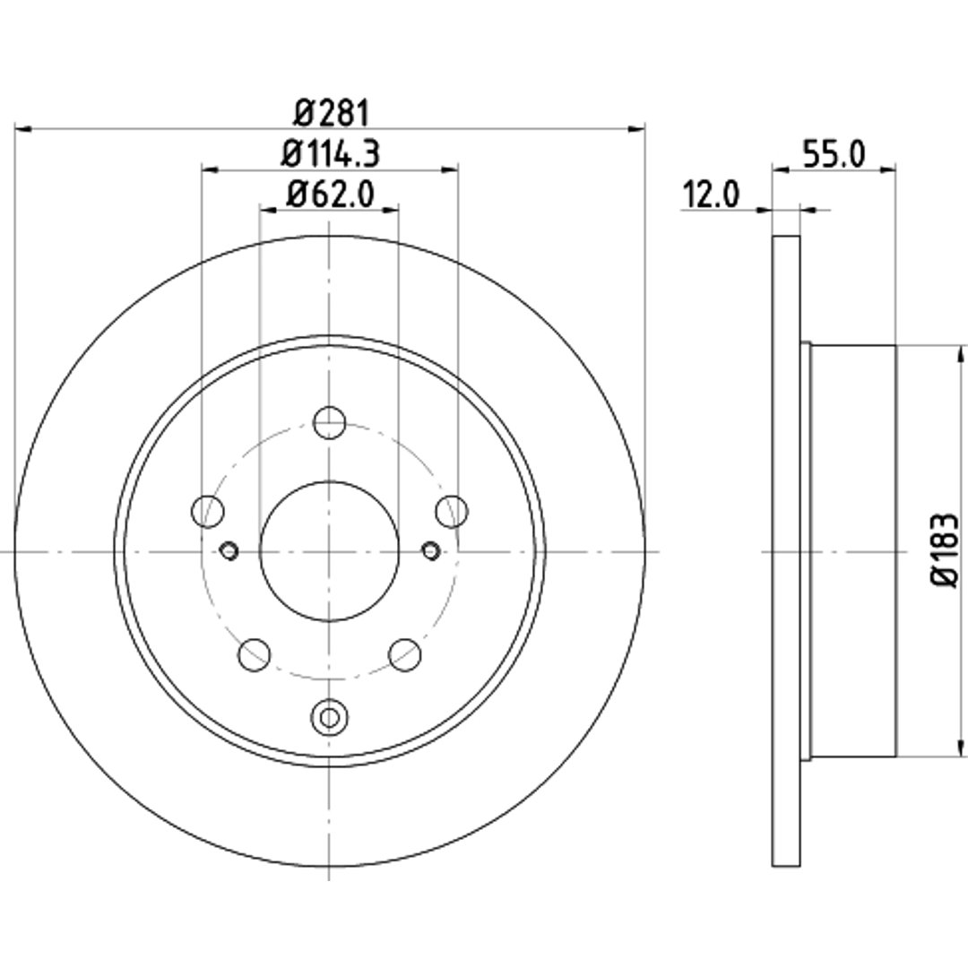 Tarcza hamulcowa HELLA PAGID 8DD 355 118-881