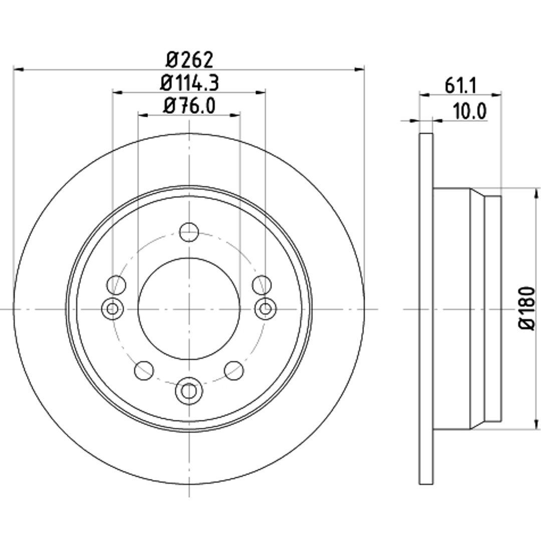 Tarcza hamulcowa HELLA PAGID 8DD 355 118-861